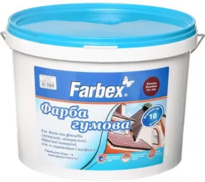 Краска FARBEX 12кг резиновая вишневая