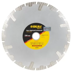 Круг алмазний SIGMA сегментований  230мм*2,6*22,2мм 1922071