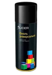Эмаль SLIDER 400мл.черный глянец 9005