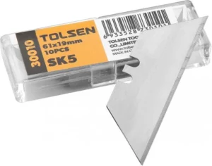 Лезвия трапеция TOLSEN 61*19*0,6мм Профи SK5 10шт 30010