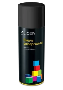Эмаль SLIDER 400мл.черный мат 9005