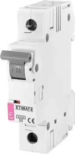 Автоматический выключатель ETI ETIMAT 6 "С" 1р 6А