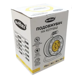 Удлинитель на катушке SVITTEX 2*1,5 16А 3680Вт 40м с термозах. оранжевый. SV-006-0