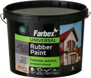 Краска FARBEX 12кг резиновая зеленая