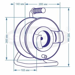 Удлинитель на катушке SVITTEX 2*2,5мм 16А 4100Вт черный SV-020-В