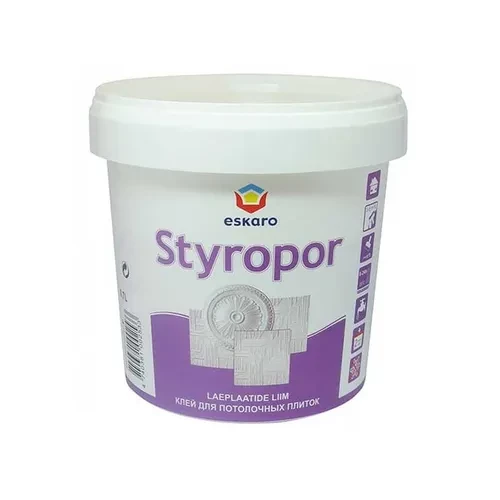 Клей для изделий из полистирола ESKARO Styropor белый 0,3л. Клей для изделий из полистирола ESKARO Styropor белый 0,3л.