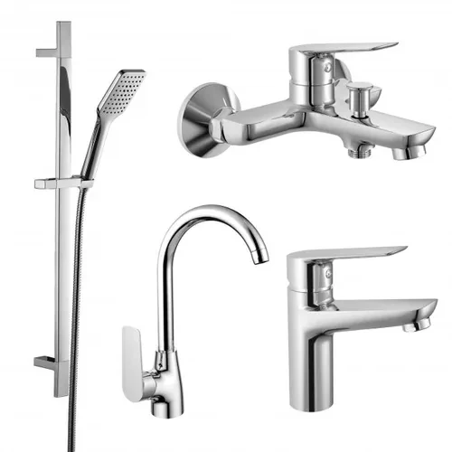 Комплект смесителей (ванная\кухня) IMPRESE 4в1 kit30095 Комплект смесителей (ванная\кухня) IMPRESE 4в1 kit30095