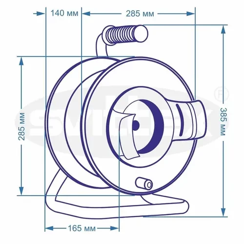 Удлинитель на катушке SVITTEX 2*2,5мм 16А 4100Вт 50м черный SV-021-В Удлинитель на катушке SVITTEX 2*2,5мм 16А 4100Вт 50м черный SV-021-В