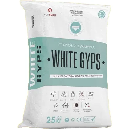 Штукатурка WHITE GYPS Старт (Izogips) 25кг Штукатурка WHITE GYPS Старт (Izogips) 25кг