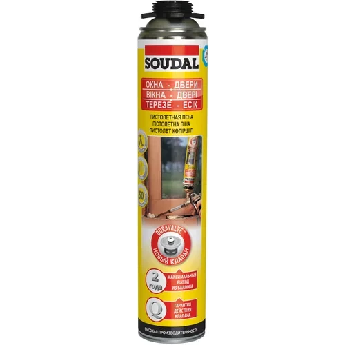 Пена монтажная SOUDAL пистолет 750мл Пена монтажная SOUDAL пистолет 750мл