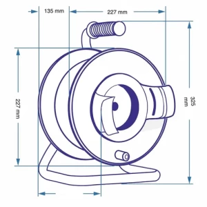 Удлинитель на катушке SVITTEX ПВС 2*1,5 30м с розеткой SV-2050