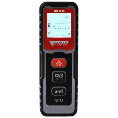 Лазерный дальномер FORTE LDM-30-3S 30м IP54 Лазерный дальномер FORTE LDM-30-3S 30м IP54