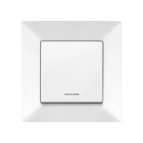 Выключатель VIKO Meridian 1-клавишный внутренний с подсветкой белый Выключатель VIKO Meridian 1-клавишный внутренний с подсветкой белый