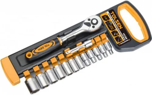 Набор головок TOLSEN 1/4'' 14шт 15150 Набор головок TOLSEN 1/4'' 14шт 15150