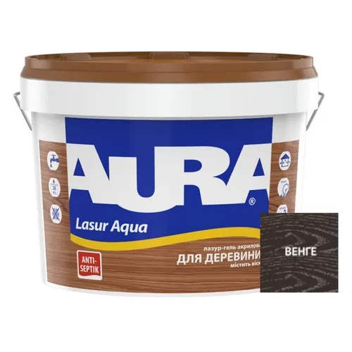 Деревозащитное средство AURA Lasur Agua акриловое 2.5л венге Деревозащитное средство AURA Lasur Agua акриловое 2.5л венге