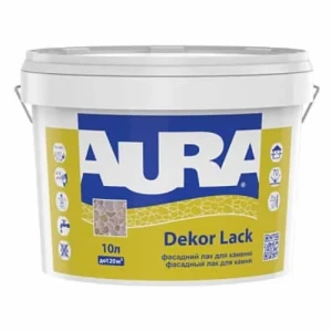 Лак для камня AURA Dekor Lack 10л акриловый фасадный полуглянец