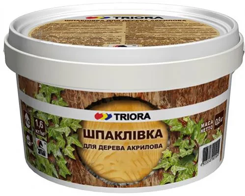 Шпаклевка ТRIORA для дерева 0,4 кг 6 дуб Шпаклевка ТRIORA для дерева 0,4 кг 6 дуб
