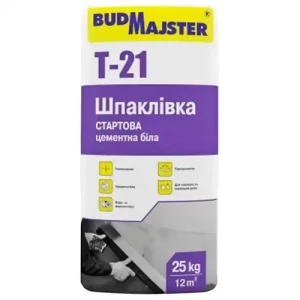 Шпатлевка фасадная БудМастер старт ТИНК-21 цементная белая 25кг