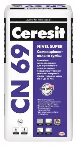 Самовыравнивающаяся смесь CERESIT CN-69 25кг Самовыравнивающаяся смесь CERESIT CN-69 25кг