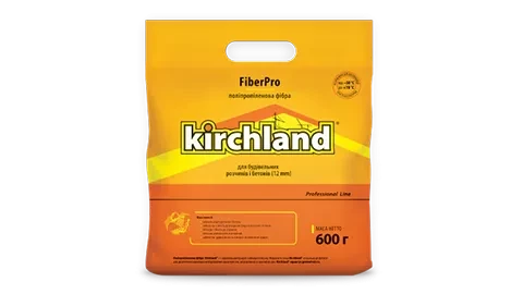 Фибра полипропиленовая Kirchland FiberPro PPL 12 мм 600г Фибра полипропиленовая Kirchland FiberPro PPL 12 мм 600г