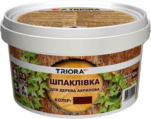 Шпаклевка ТRIORA для дерева 0,8 кг 444 бук Шпаклевка ТRIORA для дерева 0,8 кг 444 бук