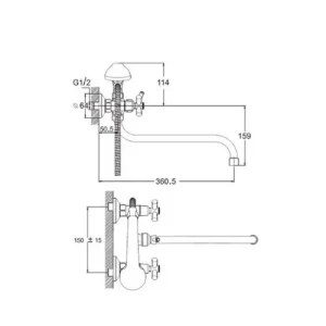 Смеситель WEZER DFR7-А722