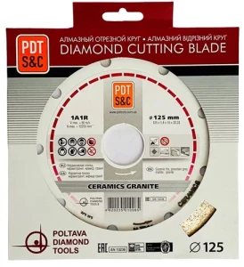 Диск алмазный PDtools CERAMICS GRANITE 125 1.4 10 22.2