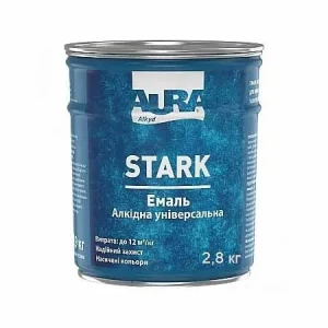 Эмаль алкидная универсальная AURA STARK белая матовая 2,8 кг