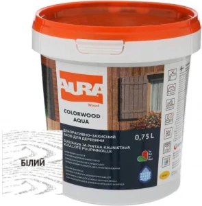 Лазурь для дерева AURA ColorWood 0,75л белый