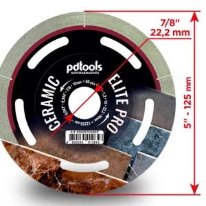 Диск алмазный PDtools CERAMICS ELITE PRO 125 1.2 10 22.2
