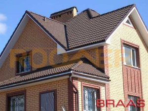 Керамическая черепица BRAAS 9V ангоба (коричневая)