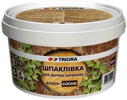Шпаклевка ТRIORA для дерева 0,8 кг 8 сосна Шпаклевка ТRIORA для дерева 0,8 кг 8 сосна