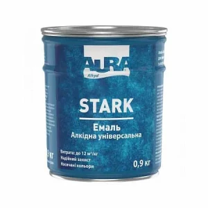 Эмаль алкидная универсальная AURA STARK белая матовая 0,9 кг