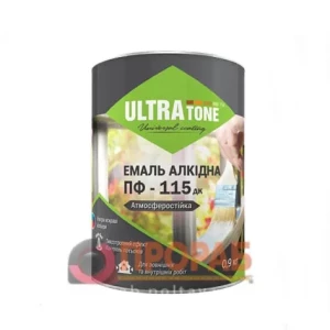Эмаль алкидная ДНЕПР-КОНТАКТ ULTRAtone ПФ-115 белый 0,9 кг