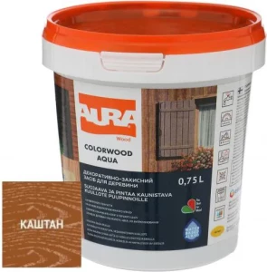 Лазурь для древесины AURA ColorWood 0,75л каштан.