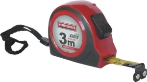 Рулетка HAISSER 3мх16мм нейлон, прорезин.корп.автостоп,магнит 22008