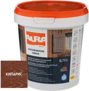 Лазурь для дерева AURA ColorWood 0,75л кипарис