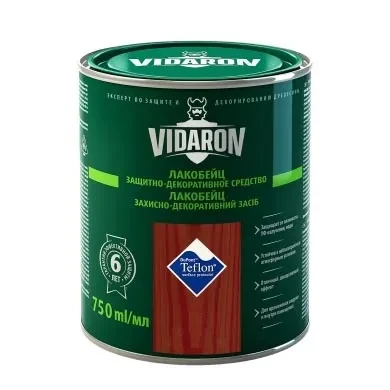 Деревозащитное средство VIDARON лакобейц грецкий орех 0,75л Деревозащитное средство VIDARON лакобейц грецкий орех 0,75л