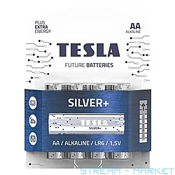 Баторейка TESLA SILVER+ AA LR06 упак. 4шт