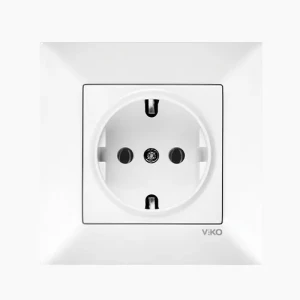 Розетка VIKO Meridian 1-я с заземлением белая