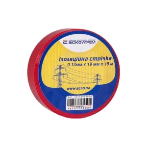 Изоляционная лента АСКО 0,13*19мм 10м красная