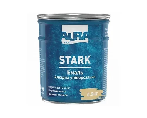 Эмаль алкидная универсальная AURA STARK бежевая 0,9 кг Эмаль алкидная универсальная AURA STARK бежевая 0,9 кг