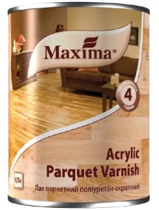 Лак MAXIMA паркетный Acrylic parquet varnish полиуретан-акриловый 0,75л глянец