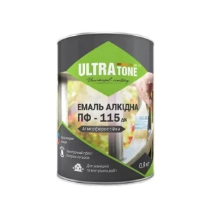 Эмаль алкидная ДНЕПР-КОНТАКТ ULTRAtone ПФ-115 зеленая 0,9 кг