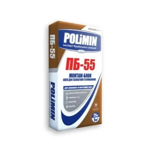 Клей для газоблока POLIMIN ПБ-55 25кг