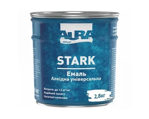 Эмаль алкидная универсальная AURA STARK белая 2,8 кг Эмаль алкидная универсальная AURA STARK белая 2,8 кг