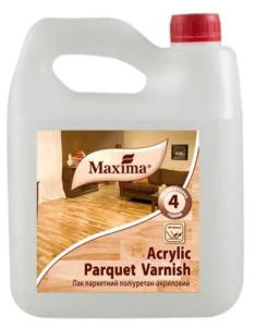 Лак MAXIMA паркетный Acrylic parquet varnish полиуретан-акриловый 2,5л шелковисто-матовый