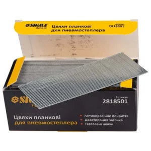 Гвозди планковые 50×1.25×1мм для пневмостеплера 5000шт SIGMA (2818501