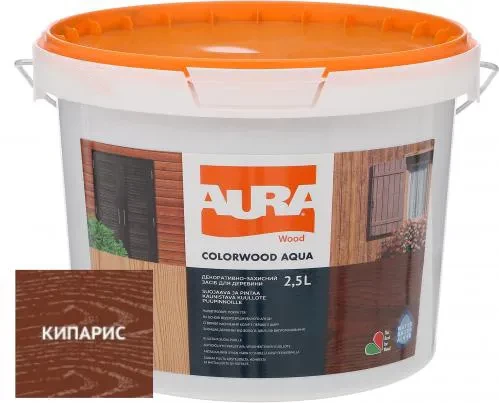 Лазурь для древесины AURA ColorWood 2,5 л кипарис. Лазурь для древесины AURA ColorWood 2,5 л кипарис.