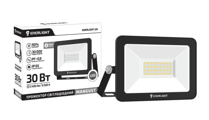 Прожектор LED ENERLIGHT MANGUST 30Вт 6500К Прожектор LED ENERLIGHT MANGUST 30Вт 6500К